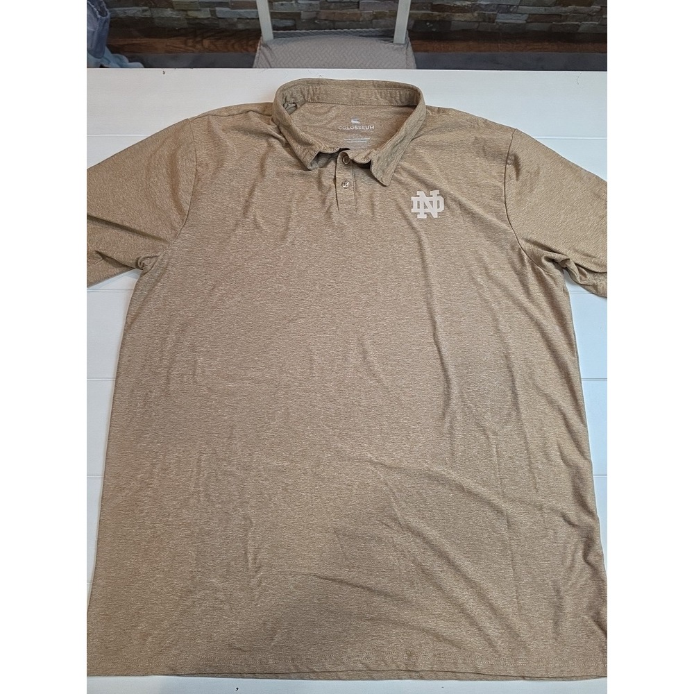 University Of Notre Dame NCAA Mens Colosseum Short Sleeve Polo Shirt Size 2XL